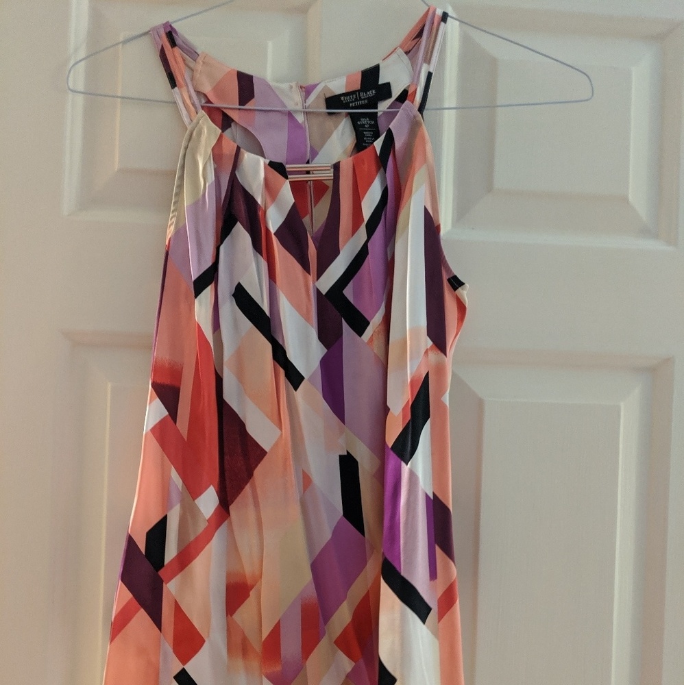 WHBM Mutlicolor Silk Stretch Top